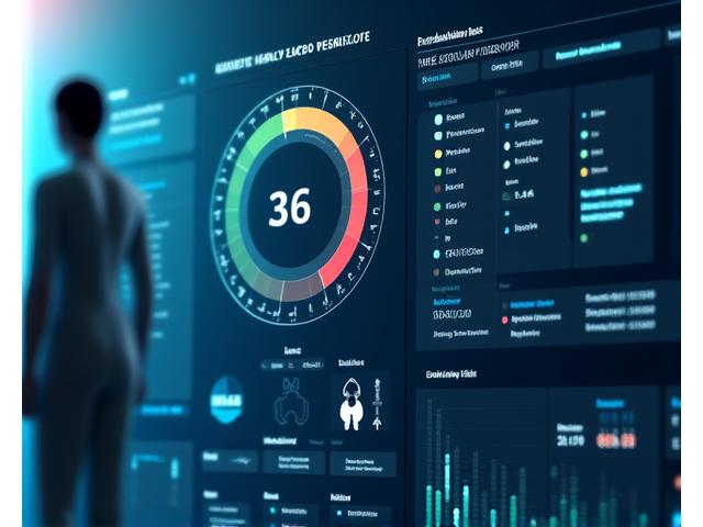 Tableau de bord numérique affichant le profil de risque d'un patient avec des recommandations personnalisées pour la prévention des maladies chroniques.