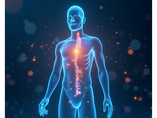 Graphique représentant l'analyse prédictive de risques patients personnalisée effectuée par l'IA de Santé Lumina, avec des courbes de probabilité.