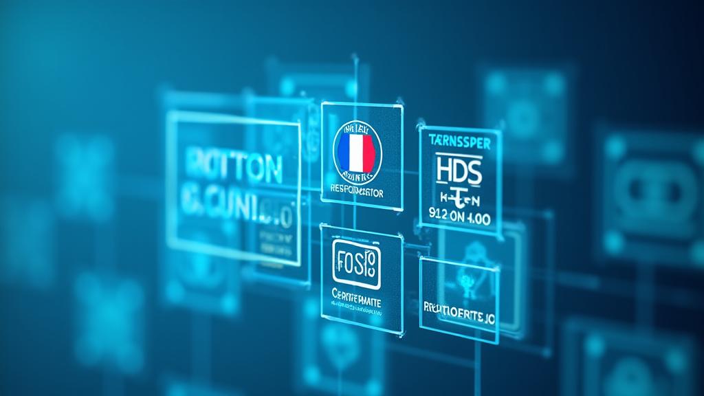 Grille de conformité GDPR avec icônes de certification