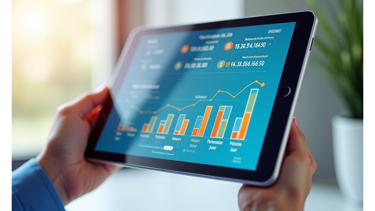 Interface de calculateur ROI interactif avec des graphiques de projection financière