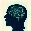 Icône de cerveau avec connexion neuronale