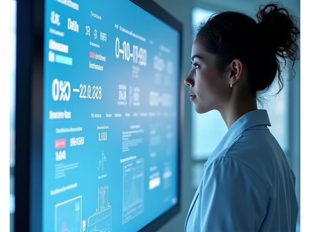 Tableau de bord de télémonitoring affichant des données vitales de patients en temps réel et des alertes anticipées.